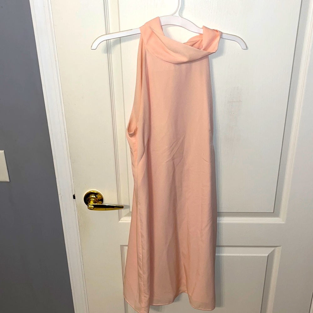 Size 8 light pink banana republic halter dress with bow tie